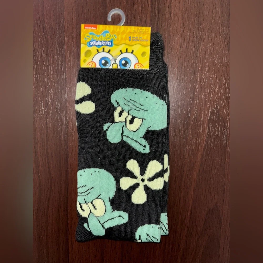 SPONGEBOB SQUAREPANTS “SQUIDWARD” CREW SOCKS NWT MEN’S SHOE SIZE 6-12